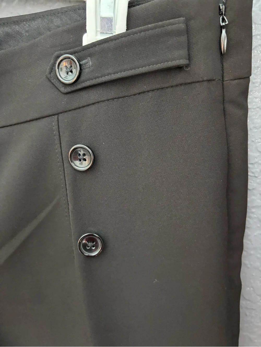 Banana Republic Black Men's Button-Accent Dress Pants
